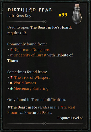 Diablo beast mats fear x99 - diablo, 4