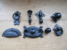 CAST IRON furniture cabinet cupboard drawer pull handles rustic vintage retro