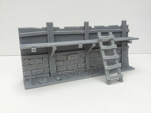 Large wooden fort castle wall - wooden,