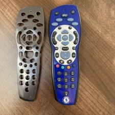 Sky HD 122 Remote With Chelsea Football Cover And Spare Grey Cover