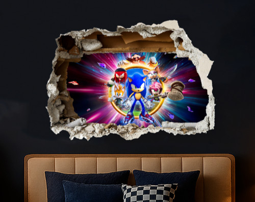 Smashed wall mural - smashed, sonic