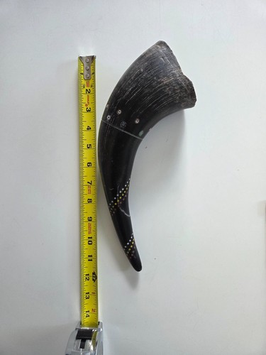 Bison buffalo horn with inlaid - bison/buffalo,