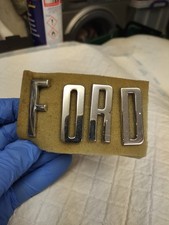 Classic Rare Ford  Chrome Letter Badge Emblem Car Logo 46mm tall 18mm wide 