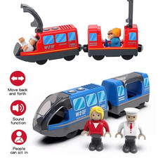 Electric Train Toys Battery Operated Locomotive Magnetic Track Car Toy Kids Gift
