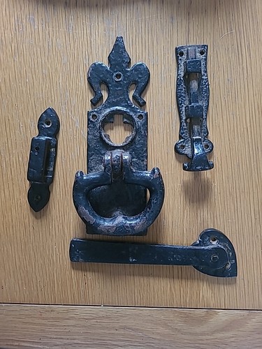Vintage cast iron door knocker - cast,