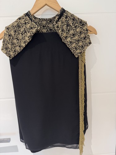 Beautiful black chiffon saree - chiffon,