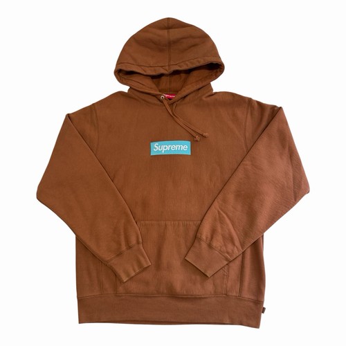 Supreme rust box logo hoodie - rust,