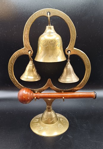 Etched brass gong - etched, 3