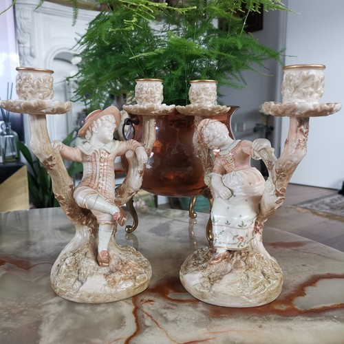 Pair antique candelabras 22 - of,