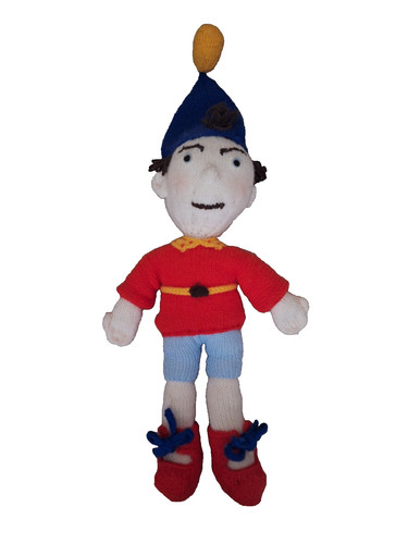 Noddy doll knitted 48cm - noddy,