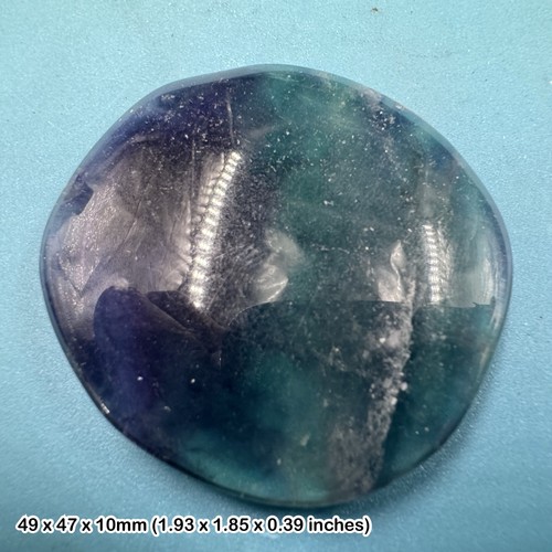 Rainbow fluorite worry stone - rainbow,