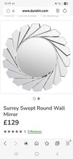 Dunelm, Round Wall Mirror 31"