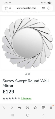 Dunelm round wall mirror - wall,
