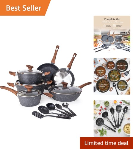 Elegant grey granite non stick - granite, non-stick