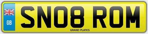 Roman snob number plate sn08 - number,