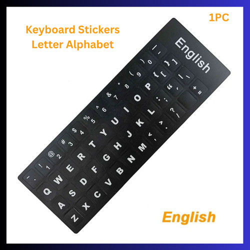 English black stickers with - black,
