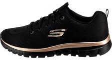 SKECHERS WOMENS  BLACK GOLD