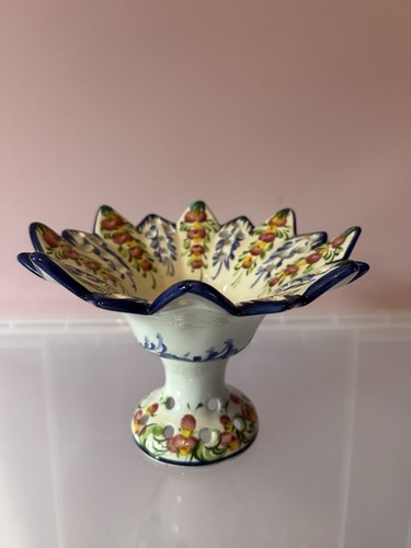 Polish pottery pedestal - , bowl
