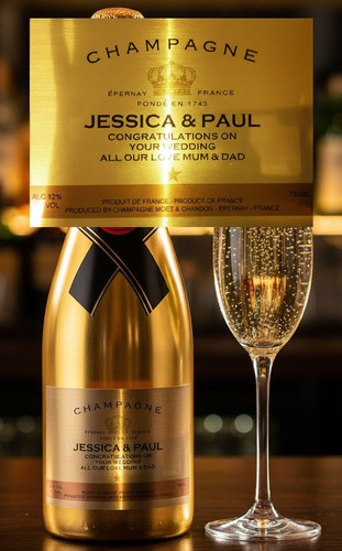 Personalised champagne bottle - personalised,
