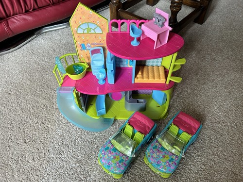 Polly pocket house and cars - house,