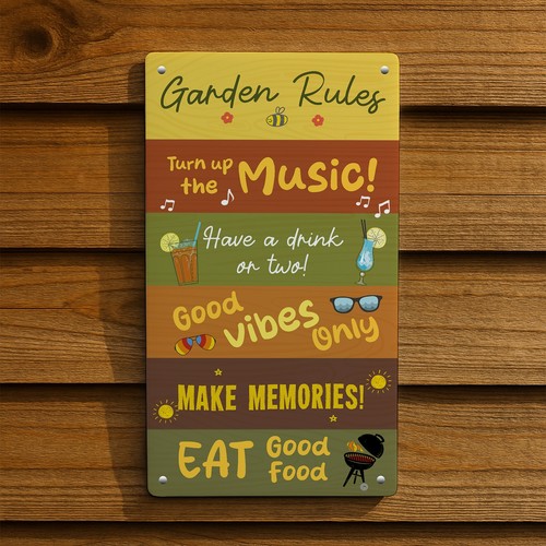 Garden sign for - outside, funny