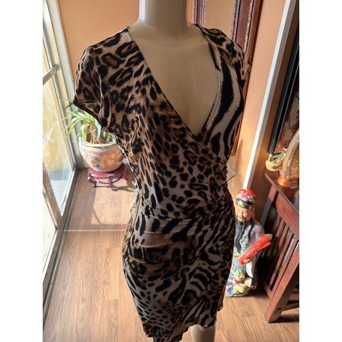 Leopard print bodycon wrap - print,