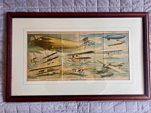 Framed antique 1909 - 1909, aviation