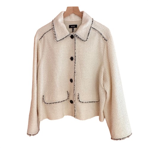 Cream boucle tweed - cream,