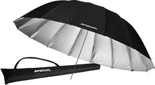 Westcott 7 Foot Parabolic Umbrella In Black/Silver..With White Diffuser
