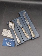 3x P&O POSH CLUB Silver Plated Boxed Cutlery - Sugar Spoon, Cheese Knife, Butter