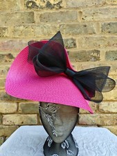 hot pink black large straw