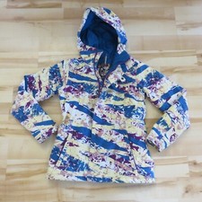 Burton Dry Ride Ski Snow Jacket Women Small Colorful Paint Splatter Coat Adult