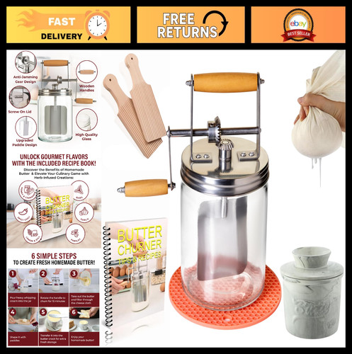 Hand crank butter churn - hand,