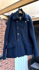 Superdry Mens Peacoat Navy Label Wool Formal Jacket Naval size 2XL XXL 