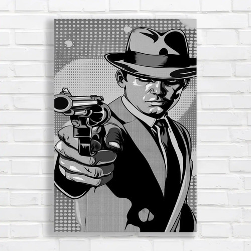 Retro comic book style - book, gunman