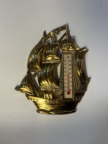 Vintage sailing ship barometer - vintage,