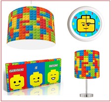 LEGO BRICKS BLOCKS Light Lampshade  , Lamp , Wall Art , Clock or Bundle Reusable