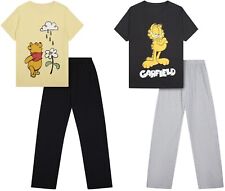 Ladies Pyjamas Cartoon Character Short Sleeve PJ Sets Night Sleep Lounge Wear