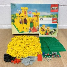 Vintage LEGO 375 Yellow Knights Castle Set Incomplete Original Box, Instructions