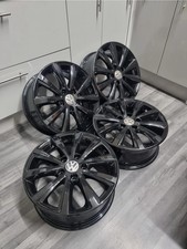 4x Volkswagen Golf Touran Caddy Jetta Genuine Alloy Wheels Gloss Black