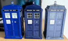 DrWho Tardis, 2 x Lights & Sounds 1 X Dematerialising, 6 Inch Versions, See Pics
