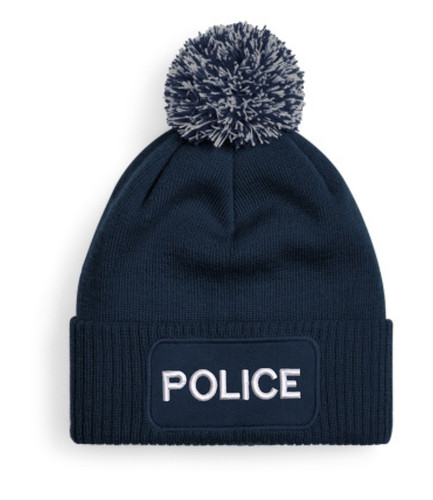Police beanie embroidered hat