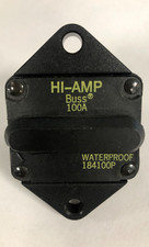 Waterproof Circuit Breaker, Panel Mount, 100 Amp 184100P HI-AMP