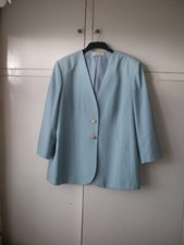 Jacques Vert 22/24 turquoise skirt suit.