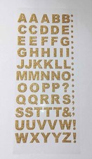 14 - 15mm Bold Glitter Paper or Rhinestone Self Adhesive Alphabet Letter Sticker