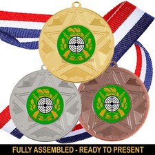 20 Target Shooting Medals & Ribbon, Rifle & Target Shooting Awards Trophy