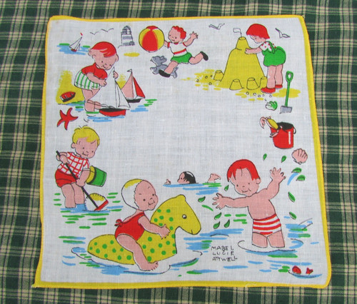 Vintage retro handkerchief - vintage,