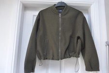 ZARA Ladies Dark Green Short Cropped Jacket - Size S EUR