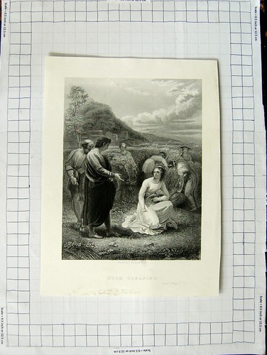 Old antique print - old,