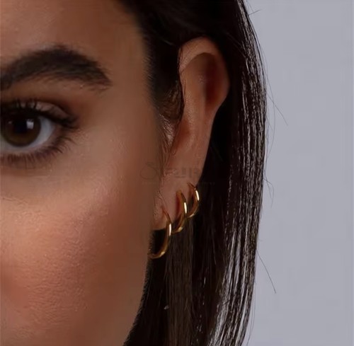5mm thick hoop earrings - 2.5mm,